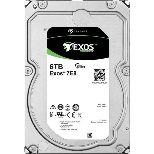 Seagate Exos 7E8 ST6000NM0185 6TB 7.2K RPM SATA 6Gb/s 4Kn 256MB 3.5 SED Hard Drive (ST6000NM0185)