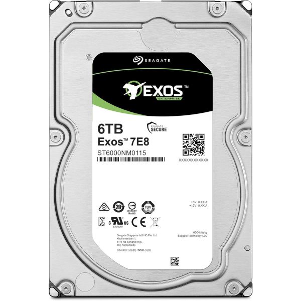 Seagate Exos 7E8 ST6000NM0265 6TB 7.2K RPM SATA 6Gb/s 4Kn 256MB 3.5 SED-FIPS Hard Drive (ST6000NM0265)