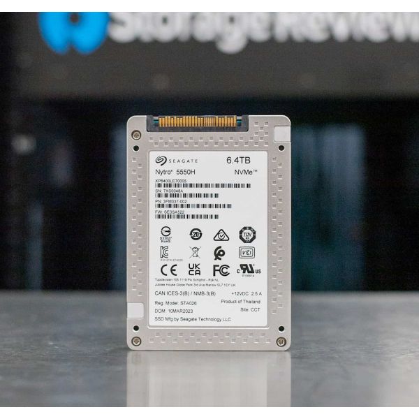 Seagate Nytro 5550H XP6400LE70015 3FM347-002 6.4TB PCIe Gen 4.0 x4 8GB/s U.3 NVMe 3D TLC SED 2.5in Solid State Drive (XP6400LE70015)