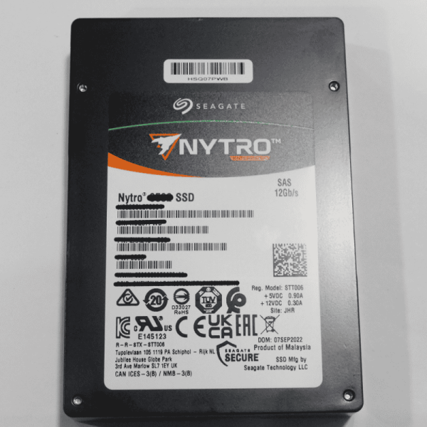 Seagate Nytro 3332 XS7680SE70084 7.68TB 1 DWPD SAS 12Gb/s 3D TLC 2.5in Solid State Drive (XS7680SE70084)