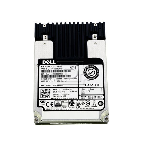 Toshiba Enterprise SSD PX04SRB192 1.92TB 1 DWPD SAS-3 12Gb/s MLC 2.5in Solid State Drive (0R87FK)