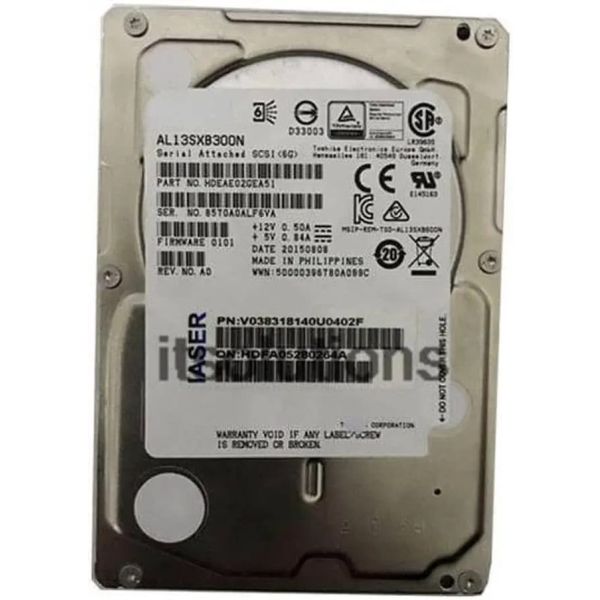Toshiba AL13SX AL13SXB300N 300GB 15K RPM SAS 6Gb/s 512n 64MB 2.5 Hard Drive (AL13SXB300N)