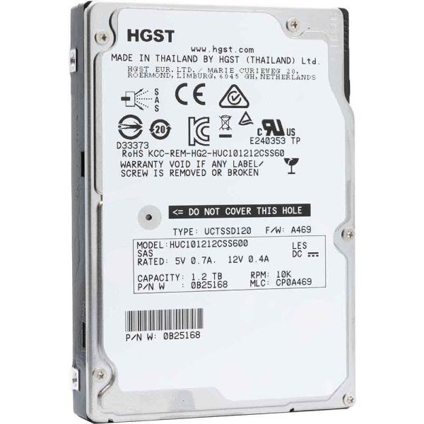 Western Digital HGST Ultrastar C10K1200 HUC101212CSS600 0B25168 1.2TB 10K RPM SAS 6Gb/s 64MB 2.5 Hard Drive (HUC101212CSS600_0B25168)