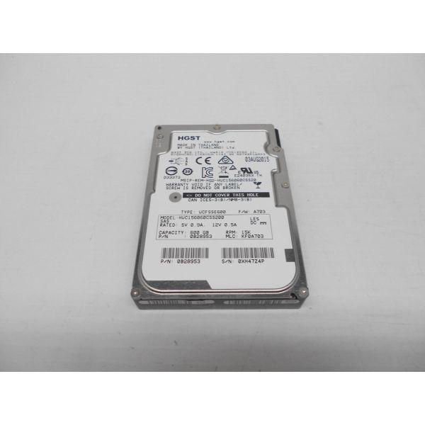 Western Digital HGST Ultrastar C15K600 HUC156060CSS200 0B28953 600GB 15K RPM SAS 12Gb/s 512n 128MB 2.5 ISE Hard Drive (HUC156060CSS200_0B28953)