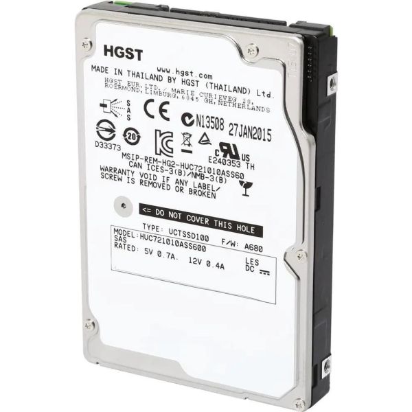 Western Digital HGST Ultrastar C7K1000 HUC721010ASS600 0B30780 1TB 7.2K RPM SAS 6Gb/s 64MB 2.5 Hard Drive (HUC721010ASS600_0B30780)