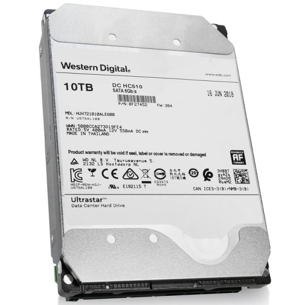 Western Digital Ultrastar DC HC510 HUH721010ALE600 0F27604 10TB 7.2K RPM SATA 6Gb/s 512e 256MB 3.5 ISE Hard Drive (HUH721010ALE600)