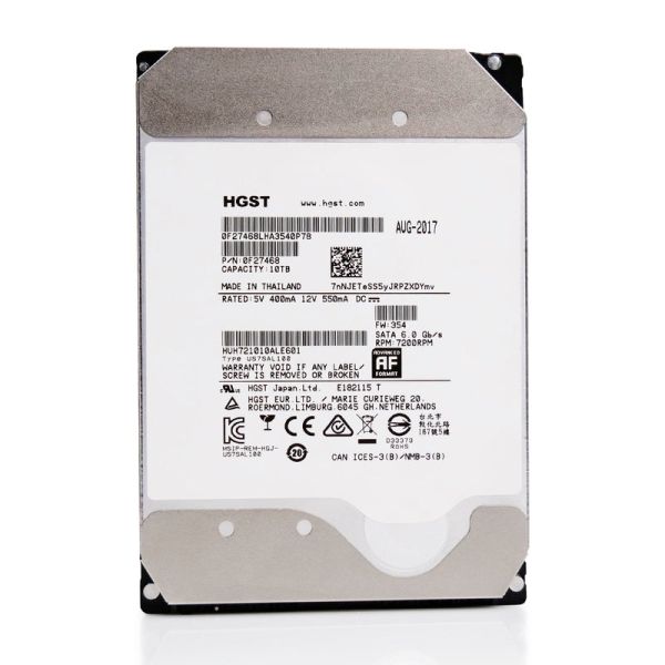 Western Digital HGST Ultrastar He10 HUH721010ALE601 0F27605 10TB 7.2K RPM SATA 6Gb/s 512e 256MB 3.5 SED Hard Drive (HUH721010ALE601)