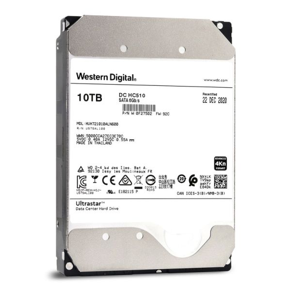 Western Digital HGST Ultrastar He10 HUH721010ALN600 0F27607 10TB 7.2K RPM SATA 6Gb/s 4Kn 256MB 3.5 ISE Hard Drive (HUH721010ALN600)
