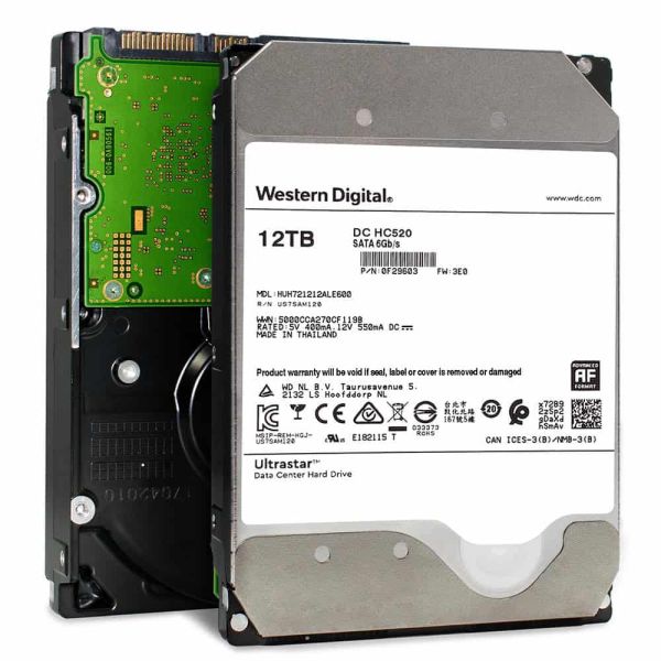 Western Digital HGST Ultrastar He12 HUH721212ALE600 0F29603 12TB 7.2K RPM SATA 6Gb/s 512e 256MB 3.5 ISE Hard Drive (HUH721212ALE600-0F29603_PWR)