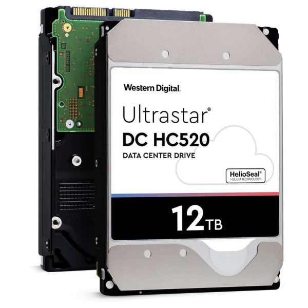 Western Digital Ultrastar DC HC520 HUH721212ALE600 0F29608 12TB 7.2K RPM SATA 6Gb/s 512e Power-Disable 3.5in Hard Drive (HUH721212ALE600-0F29608_PWR)