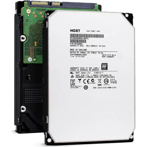 Western Digital HGST Ultrastar He8 HUH728060ALE604 0F23669 6TB 7.2K RPM SATA 6Gb/s 512e 128MB 3.5 SE Hard Drive (HUH728060ALE604)