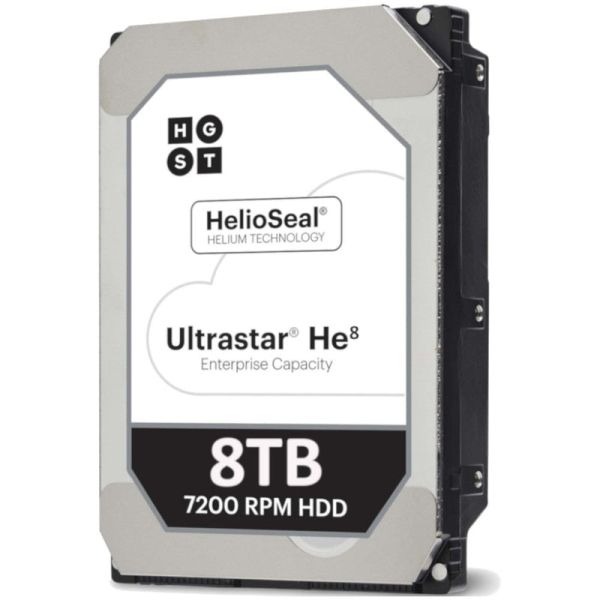 Western Digital HGST Ultrastar He8 HUH728080AL4200 0F23651 8TB 7.2K RPM SAS 12Gb/s 4Kn 3.5in Hard Drive (HUH728080AL4200)