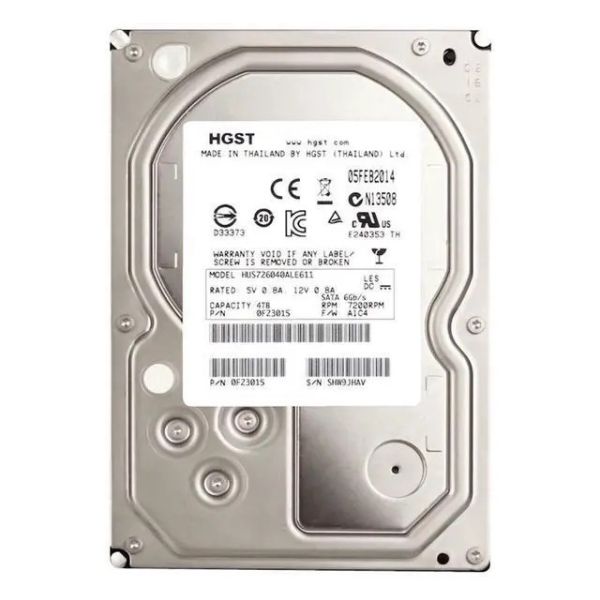 Western Digital HGST Ultrastar 7K6000 HUS726040ALA611 0F23099 4TB 7.2K RPM SATA 6Gb/s 512n 128MB 3.5 BDE Hard Drive (HUS726040ALA611)