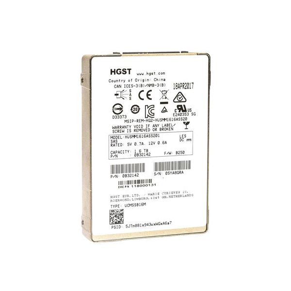 Western Digital HGST Ultrastar 1.6TB SAS (HUSMM1616ASS201)