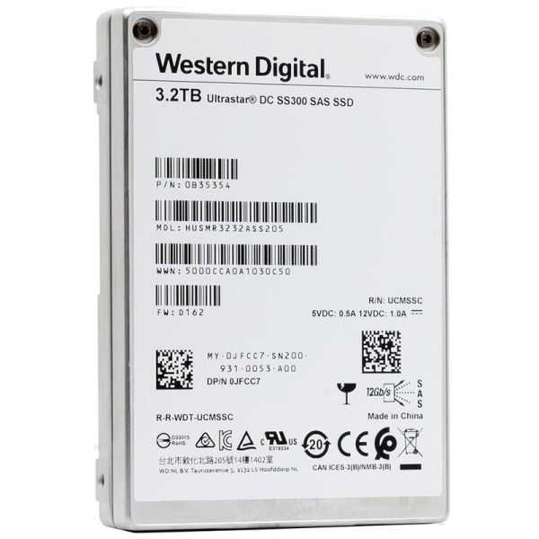 Western Digital Ultrastar DC SS300 HUSMR3232ASS205 JFCC7 3.2TB SAS 12Gb/s 3D MLC TCG-FIPS 2.5in Solid State Drive (HUSMR3232ASS205)