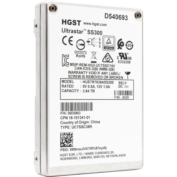 Western Digital Ultrastar DC SS300 3.84TB SAS (HUSTR7638ASS200)