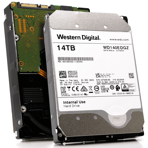 Western Digital Red Pro 14TB 7.2K RPM SATA NAS HDD Refurbished (WD140EDGZ_PWR-REF)