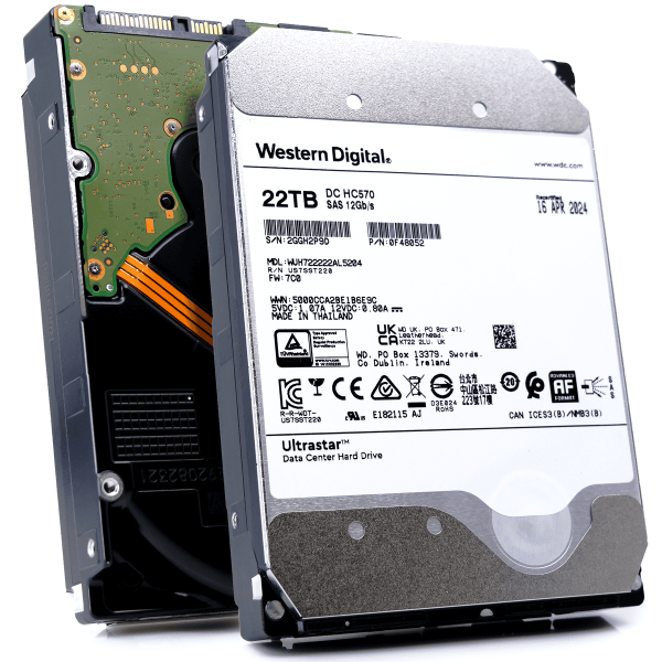 Western Digital Ultrastar DC HC570 22TB SAS 3.5in Hard Drive (WUH722222AL5204)