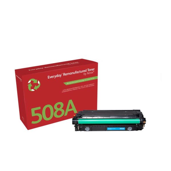 Everyday Remanufactured Cyaan Toner van Xerox vervangt HP 508A (CF361A), Standaard Capaciteit (006R03467) Everyday Remanufactured Cyaan Toner van Xerox vervangt HP 508A (CF361A), Standaard Capaciteit (006R03467)