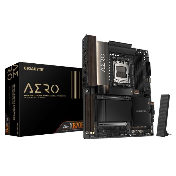 GIGABYTE X870E AERO X3D DARK WOOD AMD X870E Socket AM5 ATX (X870E AERO X DK WOOD)