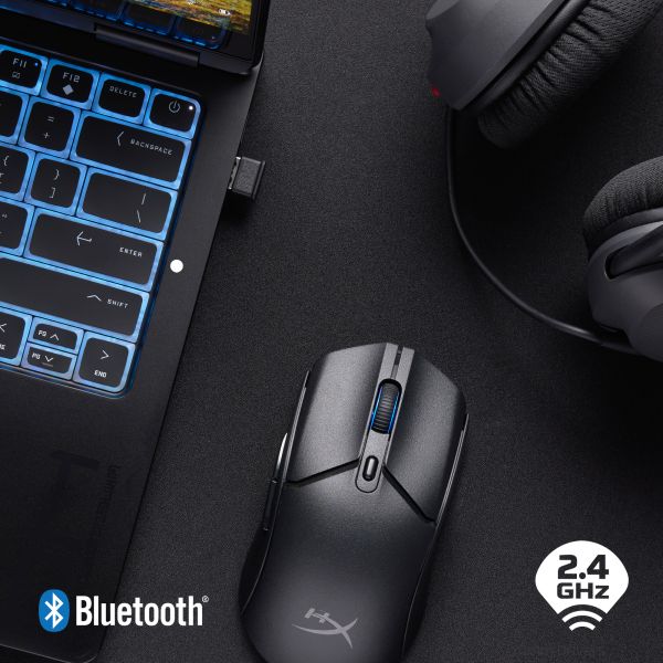 HyperX Pulsefire Haste 2 Core Wls - gaming muis (zwart/zwart)