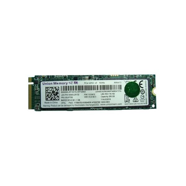 Lenovo Intel SSD 256GB M.2 2280 PCIe 3.0 x4 Opal Encryption (00UP702)
