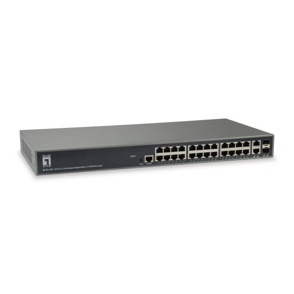 LevelOne GEL-2681 netwerk-switch Managed L3 Gigabit Ethernet (10/100/1000) Zwart (GEL-2681)