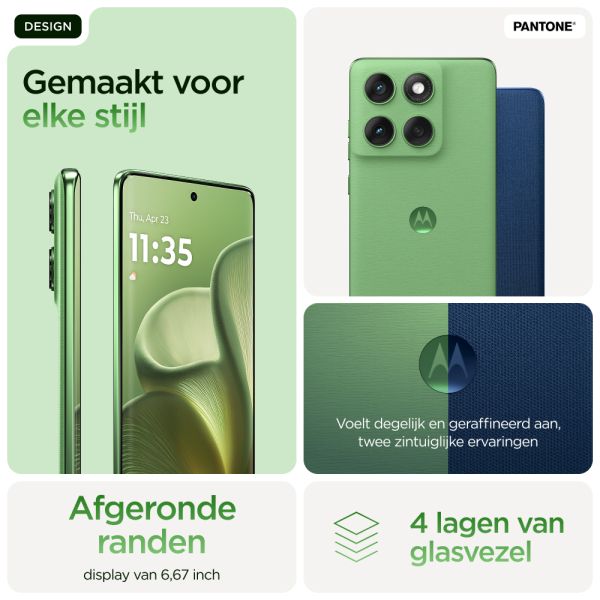 Motorola edge 60 16,9 cm (6.67") Dual SIM Android 15 5G USB Type-C 8 GB 256 GB 5200 mAh Groen (PB7H0003SE) Motorola edge 60 16,9 cm (6.67") Dual SIM Android 15 5G USB Type-C 8 GB 256 GB 5200 mAh Groen (PB7H0003SE)