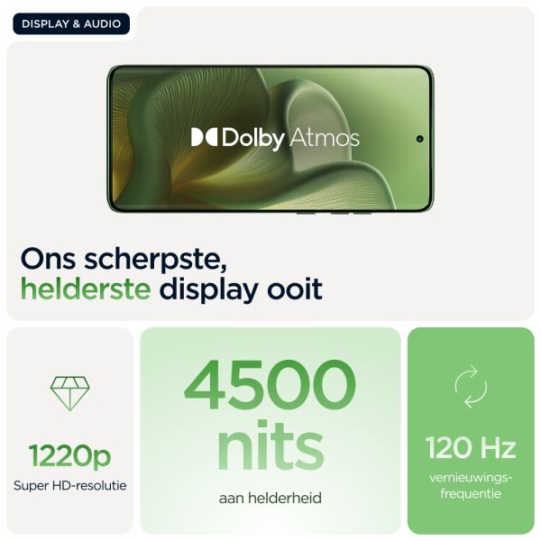 Motorola edge 60 16,9 cm (6.67") Dual SIM Android 15 5G USB Type-C 8 GB 256 GB 5200 mAh Groen (PB7H0003SE) Motorola edge 60 16,9 cm (6.67") Dual SIM Android 15 5G USB Type-C 8 GB 256 GB 5200 mAh Groen (PB7H0003SE)