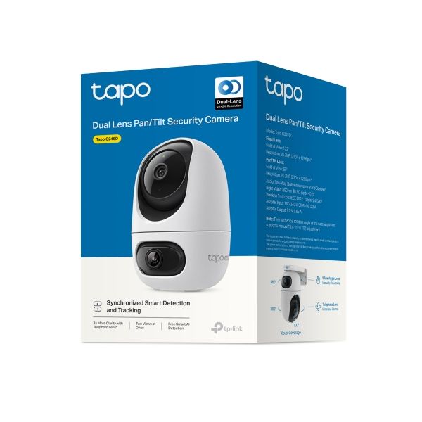 TP-Link Tapo C245D Bolvormig IP-beveiligingscamera Binnen 2304 x 1296 Pixels Plafond/muur (TAPO C245D)