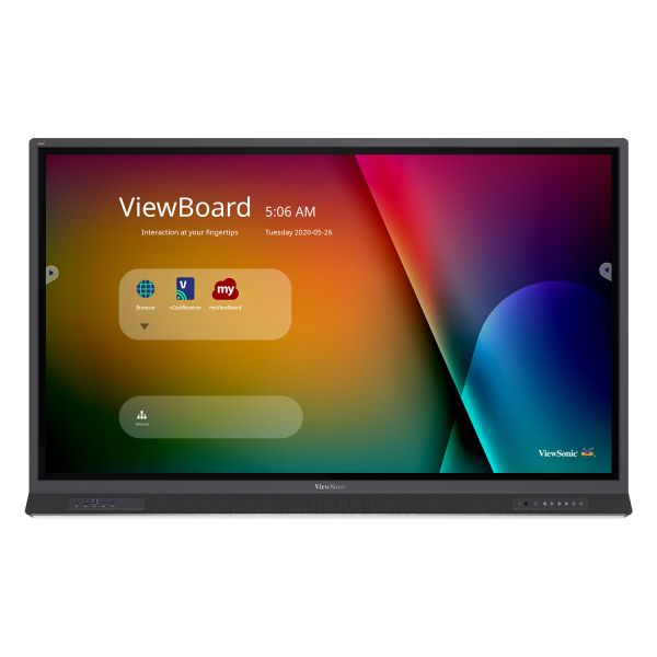 Viewsonic IFP6552-1A beeldkrant Interactief flatscreen 165,1 cm (65") 350 cd/m² 4K Ultra HD Zwart Touchscreen Type processor Android 9 (IFP6552-1A)
