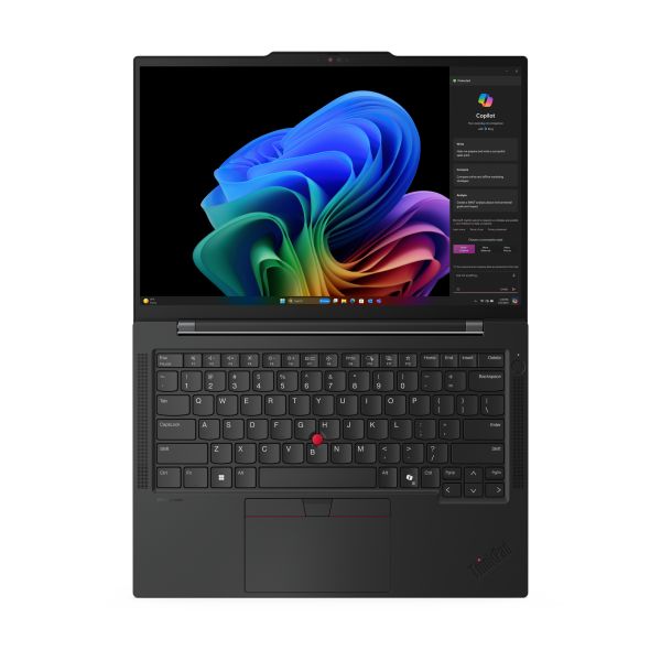 Lenovo ThinkPad T14s Gen 6 (Snapdragon) Copilot+ PC X1P-42-100 Laptop 35,6 cm (14") WUXGA 16 GB LPDDR5x-SDRAM 512 GB SSD Wi-Fi 7 (802.11be) Windows 11 Pro Hongaars Zwart (21N10026HV)