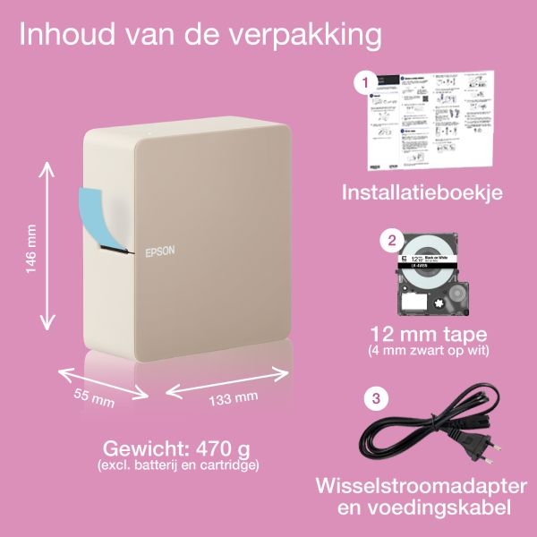 Epson LabelWorks LW-C610 lichtgewicht labelprinter (C51CK34100)
