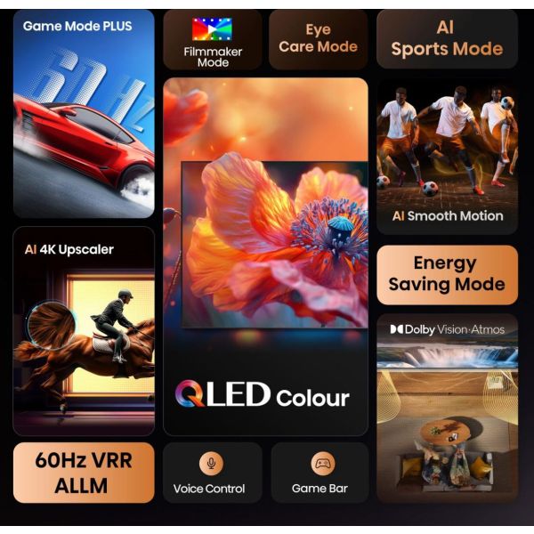 Hisense 43E77Q 109,2 cm (43") 4K Ultra HD Smart TV Wifi Zwart (43E77Q) Hisense 43E77Q 109,2 cm (43") 4K Ultra HD Smart TV Wifi Zwart (43E77Q)