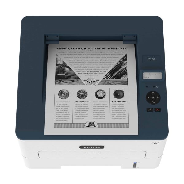 Xerox B230 A4 34 ppm draadloze dubbelzijdige printer PS3 PCL5e/6 2 laden totaal 251 vel (B230V_DNI)