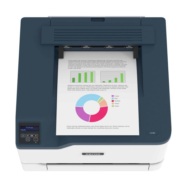 Xerox C230 A4 22 ppm draadloze dubbelzijdige printer PS3 PCL5e6/6 2 laden totaal 251 vel (C230V_DNI)