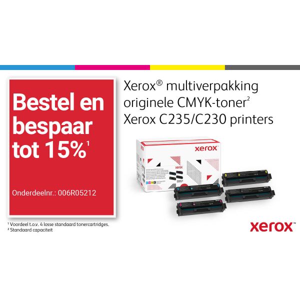 Xerox C230 A4 22 ppm draadloze dubbelzijdige printer PS3 PCL5e6/6 2 laden totaal 251 vel (C230V_DNI)