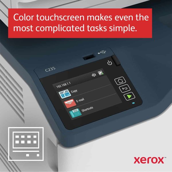 Xerox C235 A4 22ppm Wireless Duplex Copy/Print/Scan/Fax PS3 PCL5e/6 ADF 2 Trays Total 251 Sheets (C235V_DNI)
