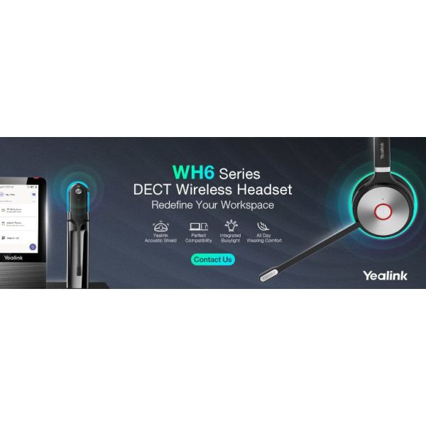 Yealink WH66 DECT Draadloze Headset MONO TEAMS (1308002)