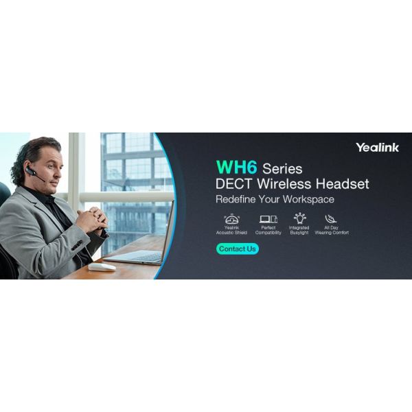Yealink WH66 DECT Draadloze Headset MONO TEAMS (1308002)