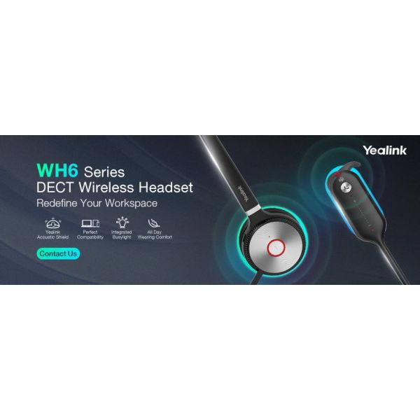 Yealink WH66 DECT Draadloze Headset DUAL TEAMS (1308003)