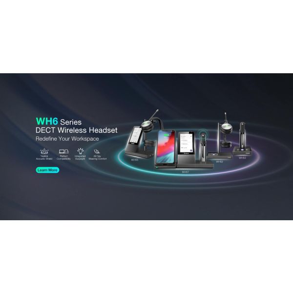 Yealink WH66 DECT Draadloze Headset DUAL TEAMS (1308003)