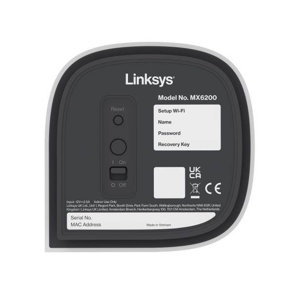 Linksys Velop Pro 6E Mesh WiFi 6E echt tri‑band systeem (MX6201-KE) Linksys Velop Pro 6E Mesh WiFi 6E echt tri‑band systeem