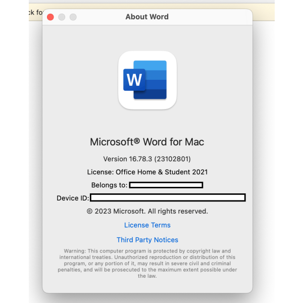 MicrosoftWordMac Sngl SoftwareAssuranceCharity OLV 1License NoLevel AdditionalProduct 1Year Acquiredyear3 (D48-01315)