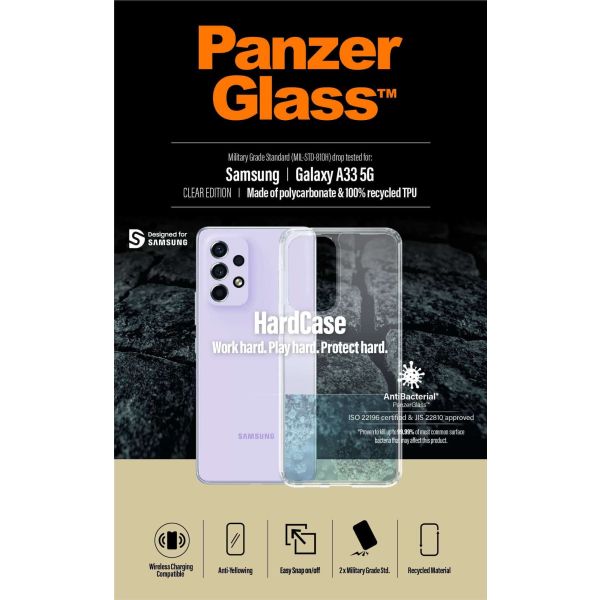 PanzerGlass ® HardCase Samsung Galaxy A33 5G mobiele telefoon behuizingen Hoes Transparant (0386)