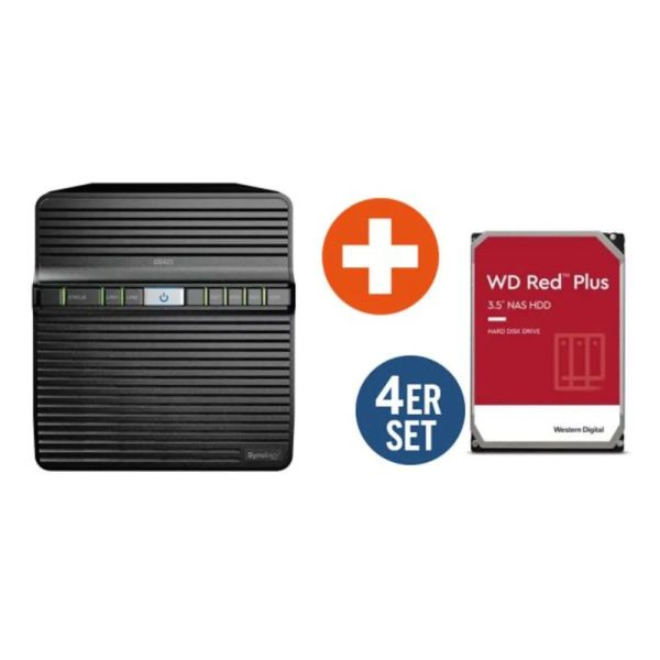 Synology DiskStation DS423 NAS-Server met 2x WD Red 4TB (DS423 & WD40EFPX)
