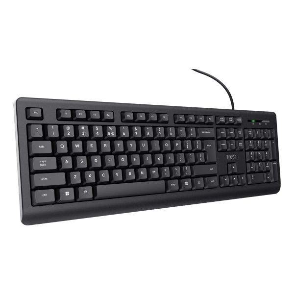 Trust 24639 toetsenbord Kantoor USB Nee Amerikaans Engels Zwart (24639)