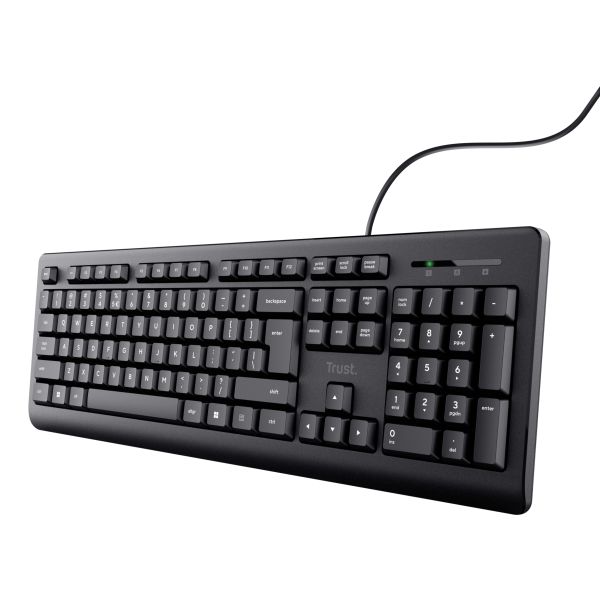 Trust 24639 toetsenbord Kantoor USB Nee Amerikaans Engels Zwart (24639)