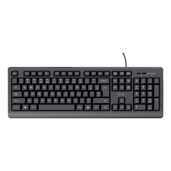 Trust 24639 toetsenbord Kantoor USB Nee Amerikaans Engels Zwart (24639)