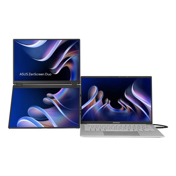 ASUS ZenScreen Duo MB14FCD Draagbare monitor Zwart 35,6 cm (14") LCD 1920 x 1200 Pixels (90LM0CZ1-B01N71) ASUS ZenScreen Duo MB14FCD Draagbare monitor Zwart 35,6 cm (14") LCD 1920 x 1200 Pixels (90LM0CZ1-B01N71)